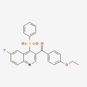(4-Ethoxyphenyl)(6-fluoro-4-(phenylsulfonyl)quinolin-3-yl)methanone