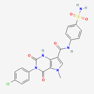 3-(4-chlorophenyl)-5-methyl-2,4-dioxo-N-(4-sulfamoylphenyl)-2,3,4,5-tetrahydro-1H-pyrrolo[3,2-d]pyrimidine-7-carboxamide