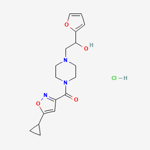 (5-Cyclopropylisoxazol-3-yl)(4-(2-(furan-2-yl)-2-hydroxyethyl)piperazin-1-yl)methanone hydrochloride
