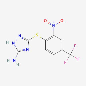 5-{[2-nitro-4-(trifluoromethyl)phenyl]sulfanyl}-1H-1,2,4-triazol-3-amine