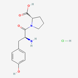 (2S)-1-[(2S)-2-Amino-3-(4-hydroxyphenyl)propanoyl]pyrrolidine-2-carboxylic acid;hydrochloride