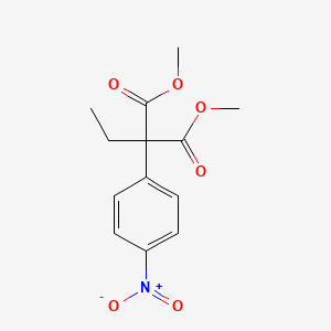 molecular formula C13H15NO6 B2555369 Dimethyl 2-ethyl-2-(4-nitrophenyl)malonate CAS No. 866144-50-5