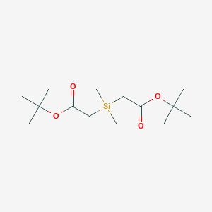 molecular formula C14H28O4Si B2555370 Tert-butyl 2-{[2-(tert-butoxy)-2-oxoethyl]dimethylsilyl}acetate CAS No. 1909318-75-7