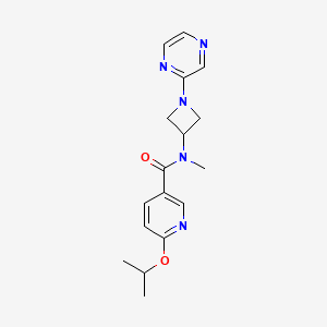 molecular formula C17H21N5O2 B2555383 N-Methyl-6-propan-2-yloxy-N-(1-pyrazin-2-ylazetidin-3-yl)pyridine-3-carboxamide CAS No. 2379976-32-4