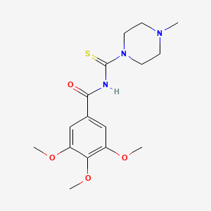 molecular formula C16H23N3O4S B2555388 3,4,5-trimethoxy-N-(4-methylpiperazine-1-carbothioyl)benzamide CAS No. 325831-53-6