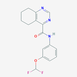 molecular formula C16H15F2N3O2 B2555394 N-[3-(Difluoromethoxy)phenyl]-5,6,7,8-tetrahydroquinazoline-4-carboxamide CAS No. 2415520-03-3