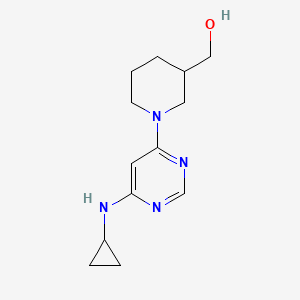 molecular formula C13H20N4O B2555397 (1-(6-(环丙氨基)嘧啶-4-基)哌啶-3-基)甲醇 CAS No. 1353974-14-7
