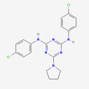 N2,N4-bis(4-chlorophenyl)-6-(pyrrolidin-1-yl)-1,3,5-triazine-2,4-diamine