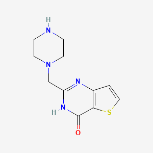 molecular formula C11H14N4OS B2555421 2-(piperazin-1-ylmethyl)thieno[3,2-d]pyrimidin-4(3H)-one CAS No. 923686-88-8