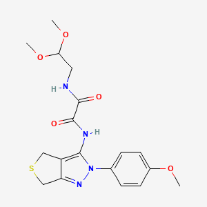 N-(2,2-dimethoxyethyl)-N'-[2-(4-methoxyphenyl)-4,6-dihydrothieno[3,4-c]pyrazol-3-yl]oxamide