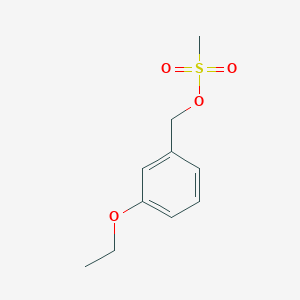 molecular formula C10H14O4S B2555442 Benzenemethanol, 3-ethoxy-, 1-methanesulfonate CAS No. 874382-63-5