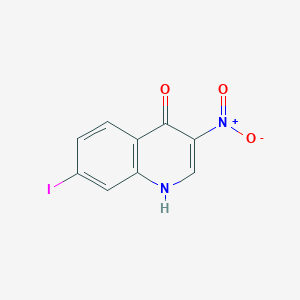 molecular formula C9H5IN2O3 B2555444 7-Iodo-3-nitroquinolin-4-ol CAS No. 2384738-25-2