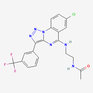 molecular formula C20H16ClF3N6O B2555447 N-[2-({7-chloro-3-[3-(trifluoromethyl)phenyl][1,2,3]triazolo[1,5-a]quinazolin-5-yl}amino)ethyl]acetamide CAS No. 899949-55-4