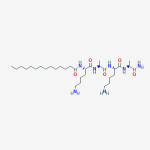 molecular formula C32H63N7O5 B2555451 Myristoyl tetrapeptide-12 