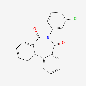 molecular formula C20H12ClNO2 B2555465 6-(3-chlorophenyl)-5H-dibenzo[c,e]azepine-5,7(6H)-dione CAS No. 100892-06-6