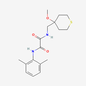 molecular formula C17H24N2O3S B2555469 N1-(2,6-dimethylphenyl)-N2-((4-methoxytetrahydro-2H-thiopyran-4-yl)methyl)oxalamide CAS No. 2034487-15-3