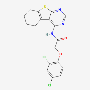 molecular formula C18H15Cl2N3O2S B2555475 2-(2,4-dichlorophenoxy)-N-(5,6,7,8-tetrahydro[1]benzothieno[2,3-d]pyrimidin-4-yl)acetamide CAS No. 307342-13-8