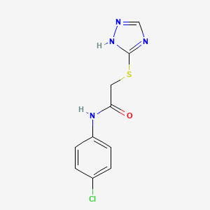 molecular formula C10H9ClN4OS B2555477 N-(4-chlorophenyl)-2-(1H-1,2,4-triazol-5-ylsulfanyl)acetamide CAS No. 24706-76-1