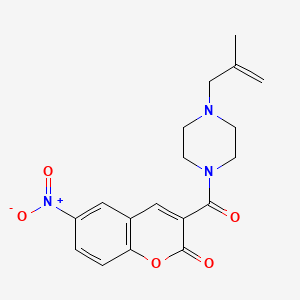 3-(4-(2-methylallyl)piperazine-1-carbonyl)-6-nitro-2H-chromen-2-one