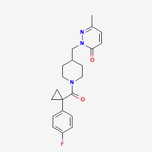 2-({1-[1-(4-Fluorophenyl)cyclopropanecarbonyl]piperidin-4-yl}methyl)-6-methyl-2,3-dihydropyridazin-3-one