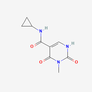 molecular formula C9H11N3O3 B2555490 N-cyclopropyl-3-methyl-2,4-dioxo-1,2,3,4-tetrahydropyrimidine-5-carboxamide CAS No. 1396866-79-7
