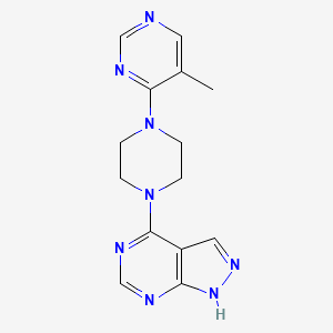 4-[4-(5-Methylpyrimidin-4-yl)piperazin-1-yl]-1H-pyrazolo[3,4-d]pyrimidine