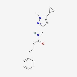 N-((5-cyclopropyl-1-methyl-1H-pyrazol-3-yl)methyl)-4-phenylbutanamide