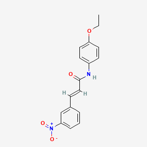 molecular formula C17H16N2O4 B2555509 2-Propenamide, N-(4-ethoxyphenyl)-3-(3-nitrophenyl)- CAS No. 1615697-48-7