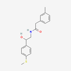 molecular formula C18H21NO2S B2555510 N-(2-hydroxy-2-(4-(methylthio)phenyl)ethyl)-2-(m-tolyl)acetamide CAS No. 1448026-83-2