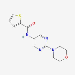 molecular formula C13H14N4O2S B2555512 N-[2-(morpholin-4-yl)pyrimidin-5-yl]thiophene-2-carboxamide CAS No. 1358206-42-4