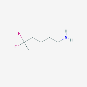 molecular formula C6H13F2N B2555514 5,5-Difluorohexan-1-amine CAS No. 1546331-96-7