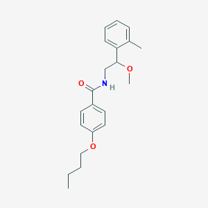 molecular formula C21H27NO3 B2555518 4-butoxy-N-(2-methoxy-2-(o-tolyl)ethyl)benzamide CAS No. 1798038-26-2