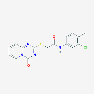 N-(3-chloro-4-methylphenyl)-2-(4-oxopyrido[1,2-a][1,3,5]triazin-2-yl)sulfanylacetamide