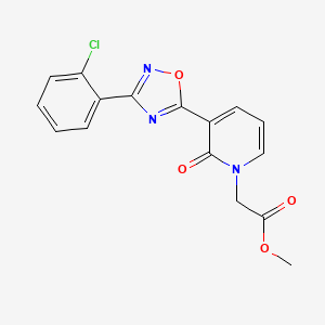 methyl [3-[3-(2-chlorophenyl)-1,2,4-oxadiazol-5-yl]-2-oxopyridin-1(2H)-yl]acetate