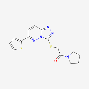 1-Pyrrolidin-1-yl-2-[(6-thiophen-2-yl-[1,2,4]triazolo[4,3-b]pyridazin-3-yl)sulfanyl]ethanone