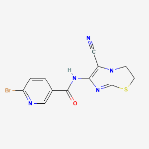 6-bromo-N-{5-cyano-2H,3H-imidazo[2,1-b][1,3]thiazol-6-yl}pyridine-3-carboxamide