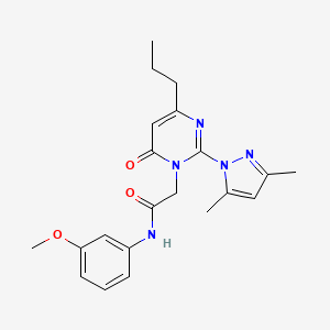 2-(2-(3,5-dimethyl-1H-pyrazol-1-yl)-6-oxo-4-propylpyrimidin-1(6H)-yl)-N-(3-methoxyphenyl)acetamide