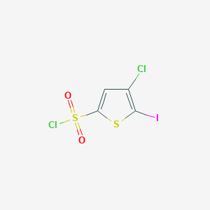 molecular formula C4HCl2IO2S2 B2555554 4-Chloro-5-iodothiophene-2-sulfonyl chloride CAS No. 2230807-70-0