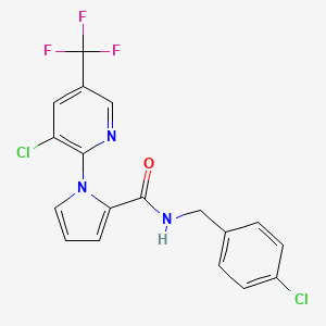 N-[(4-chlorophenyl)methyl]-1-[3-chloro-5-(trifluoromethyl)pyridin-2-yl]pyrrole-2-carboxamide