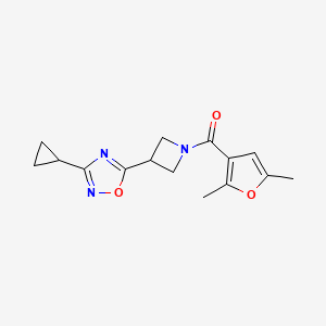 (3-(3-Cyclopropyl-1,2,4-oxadiazol-5-yl)azetidin-1-yl)(2,5-dimethylfuran-3-yl)methanone