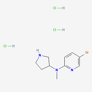 5-Bromo-N-methyl-N-pyrrolidin-3-ylpyridin-2-amine;trihydrochloride