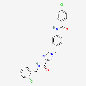 1-(4-(4-chlorobenzamido)benzyl)-N-(2-chlorobenzyl)-1H-imidazole-4-carboxamide