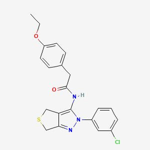 N-[2-(3-chlorophenyl)-4,6-dihydrothieno[3,4-c]pyrazol-3-yl]-2-(4-ethoxyphenyl)acetamide