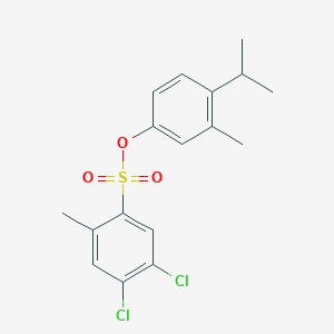 3-Methyl-4-(propan-2-yl)phenyl 4,5-dichloro-2-methylbenzene-1-sulfonate