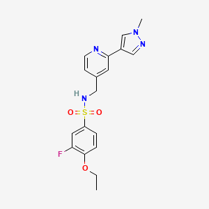 4-ethoxy-3-fluoro-N-((2-(1-methyl-1H-pyrazol-4-yl)pyridin-4-yl)methyl)benzenesulfonamide