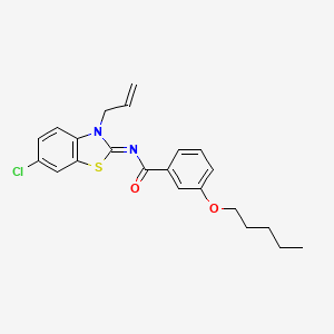 (Z)-N-(3-allyl-6-chlorobenzo[d]thiazol-2(3H)-ylidene)-3-(pentyloxy)benzamide