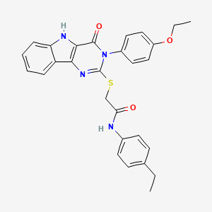 2-((3-(4-ethoxyphenyl)-4-oxo-4,5-dihydro-3H-pyrimido[5,4-b]indol-2-yl)thio)-N-(4-ethylphenyl)acetamide