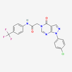 2-(1-(4-chlorophenyl)-4-oxo-1H-pyrazolo[3,4-d]pyrimidin-5(4H)-yl)-N-(4-(trifluoromethyl)phenyl)acetamide