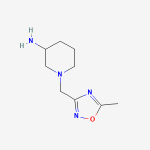 1-[(5-Methyl-1,2,4-oxadiazol-3-yl)methyl]piperidin-3-amine