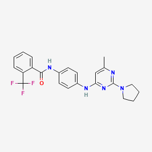 N-{4-[(6-methyl-2-pyrrolidin-1-ylpyrimidin-4-yl)amino]phenyl}-2-(trifluoromethyl)benzamide